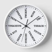 Court Reporter Steno Stenography Clock (Voorkant)