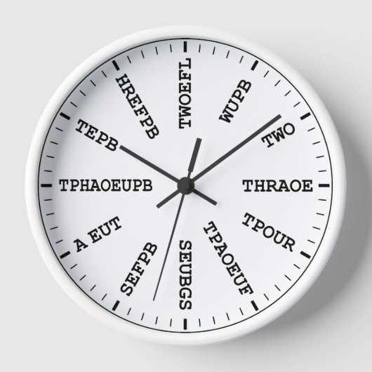 Court Reporter Steno Stenography Clock (Voorkant)