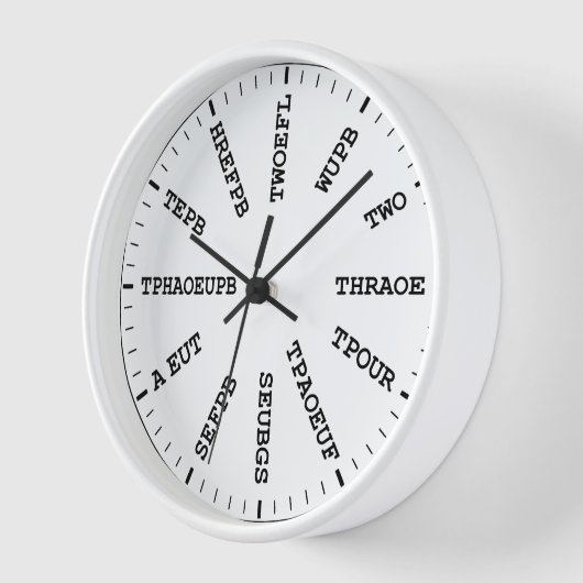 Court Reporter Steno Stenography Clock (Hoek)