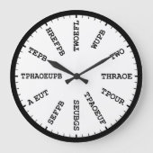 Court Reporter Steno Stenography Clock Grote Klok (Voorkant)