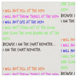 Court Reporter Temper Tantrum Craft DIY Fabric Stof