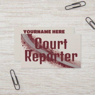 Court Reporter Visitekaartje