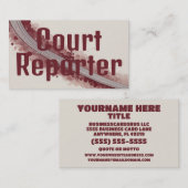Court Reporter Visitekaartje (Voorkant / Achterkant)