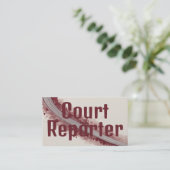 Court Reporter Visitekaartje (Staand voorkant)
