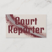 Court Reporter Visitekaartje (Voorkant)