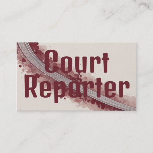 Court Reporter Visitekaartje (Voorkant)