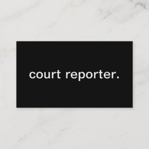 Court Reporter Visitekaartje