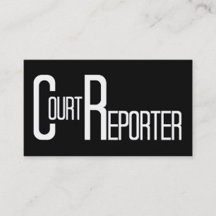 Court Reporter Zwart Eenvoudig Visitekaartje