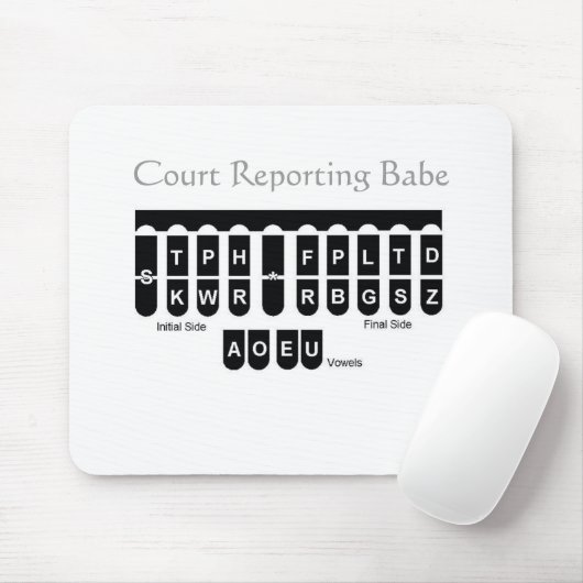 Court Reporting Babe Mousepad Muismat (Met muis)