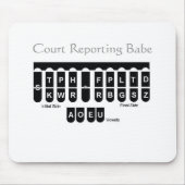 Court Reporting Babe Mousepad Muismat (Voorkant)