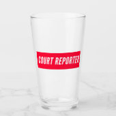 Court Reporting Cup Glas (Voorkant)