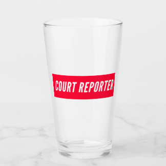 Court Reporting Cup Glas