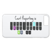 Court Reporting is Cool Steno Keyboard Hoesje (Achterkant (Horizontaal))