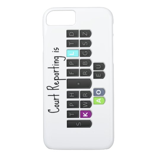 Court Reporting is Cool Steno Keyboard Hoesje (Achterkant)
