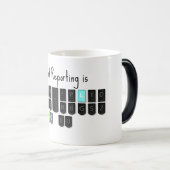 Court Reporting is Cool Steno Keyboard-Mokken Magische Mok (Voorkant rechts)