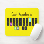 Court Reporting is Cool Steno Keyboard-Muismat Muismat (Met muis)