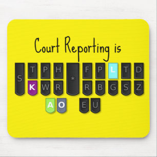 Court Reporting is Cool Steno Keyboard-Muismat Muismat