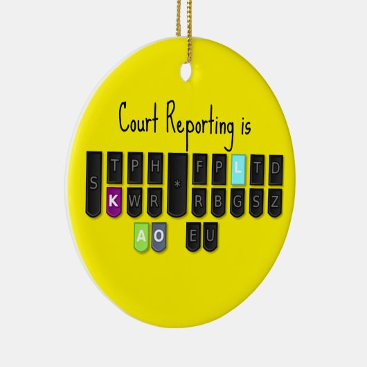 Court Reporting is Cool Steno Keyboard Ornament (Rechts)