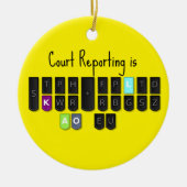 Court Reporting is Cool Steno Keyboard Ornament (Voorkant)