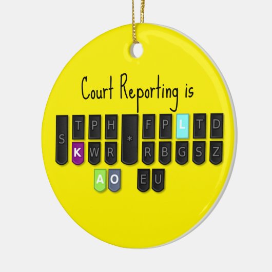 Court Reporting is Cool Steno Keyboard Ornament (Links)