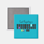 Court Reporting is Cool Steno Toetsenbord Magnet (Voorkant / Achterkant)