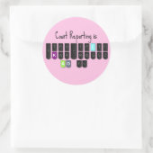 Court Reporting is Cool Steno Toetsenbord Stickers (Tas)