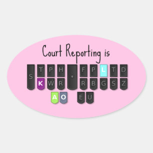Court Reporting is Cool Steno Toetsenbord Stickers