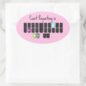 Court Reporting is Cool Steno Toetsenbord Stickers (Tas)