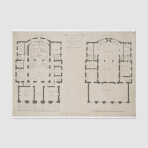 Court Room Detail London UK Diagram Decoupage Tissuepapier