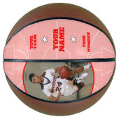 Court Side Custom Basketball Red Basketbal (Voorkant)