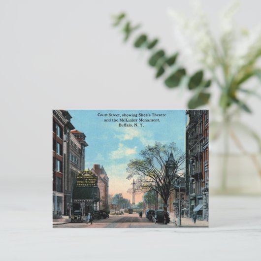 Court St., Shea's Theater, Buffalo, NY  Briefkaart (Staand voorkant)