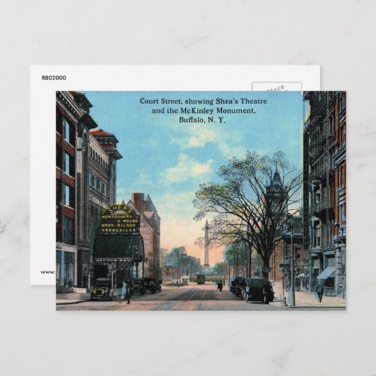 Court St., Shea's Theater, Buffalo, NY  Briefkaart (Voorkant / Achterkant)