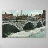 Court Street Bridge en Genesee in High Water Poster (Voorkant)