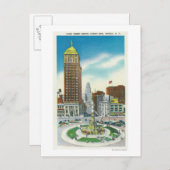 Court Street Uitzicht of Liberty Bank Bldg Briefkaart (Voorkant / Achterkant)