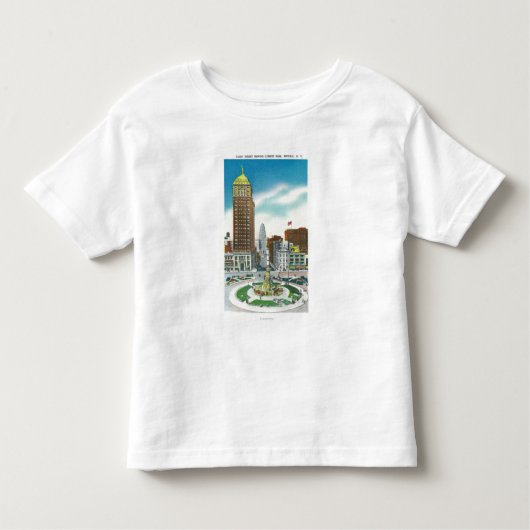 Court Street Uitzicht of Liberty Bank Bldg Kinder Shirts (Voorkant)