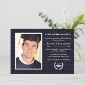 Court Symbool Foto Recht School Paarse Afstuderen Kaart (Staand voorkant)