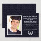 Court Symbool Foto Recht School Paarse Afstuderen Kaart (Voorkant / Achterkant)