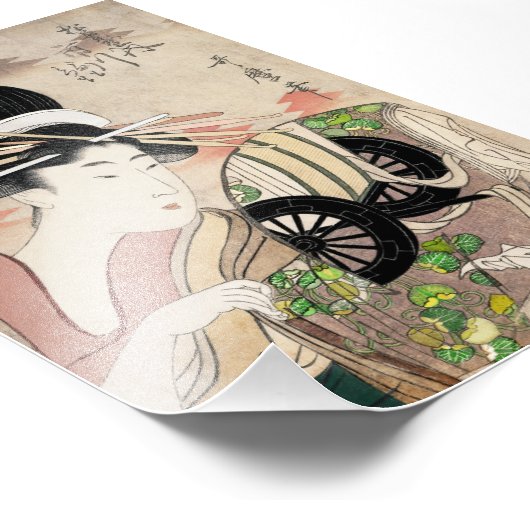 Courtesan Ichikawa of Matsuba Establishment Foto Afdruk (Hoek)