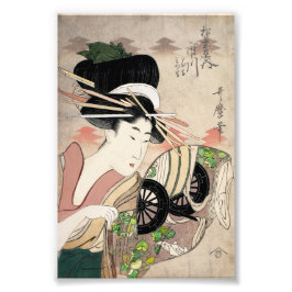 Courtesan Ichikawa of Matsuba Establishment Foto Afdruk