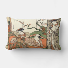 Courtesan in bed met een client-ukiyo-e-bos kussen