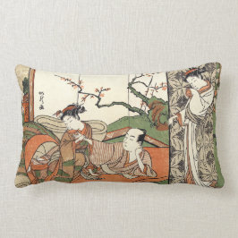 Courtesan in bed met een client-ukiyo-e-bos kussen