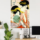 Courtesans Hinatsuru en Hinamatsu 1798 Poster (Thuiskantoor)