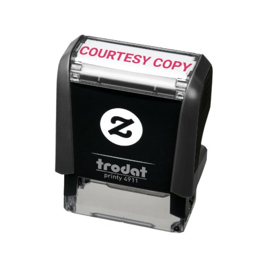 Courtesy Copy-Sjabloon Zelfinktende Stempel (Product)