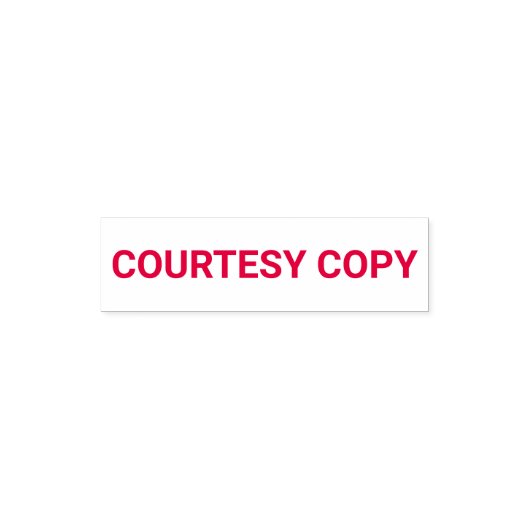Courtesy Copy-Sjabloon Zelfinktende Stempel (Design)