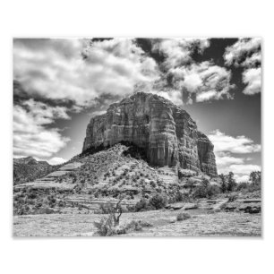 Courthouse Butte - Zwart-wit Fotoafdrukken Foto Afdruk