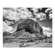 Courthouse Butte - Zwart-wit | POSTER