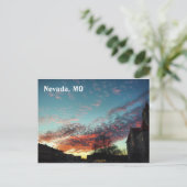 Courthouse en sunset briefkaart (Staand voorkant)