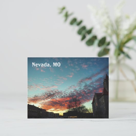 Courthouse en sunset briefkaart (Staand voorkant)