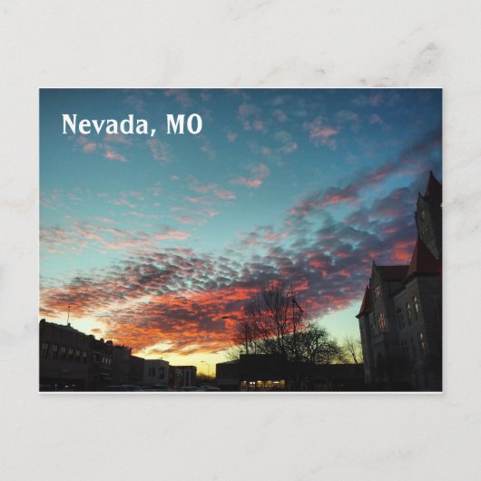 Courthouse en sunset briefkaart (Voorkant)