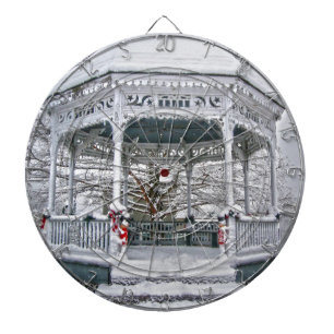 Courthouse Gazebo in de sneeuw Dartbord